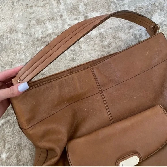Banana Republic Tan Leather Handbag - Picture 10 of 10